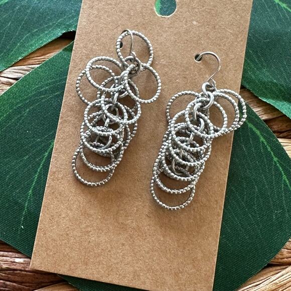 BOGO FREE SILVER CIRCLE OF LIFE EARRINGS - Picture 1 of 5